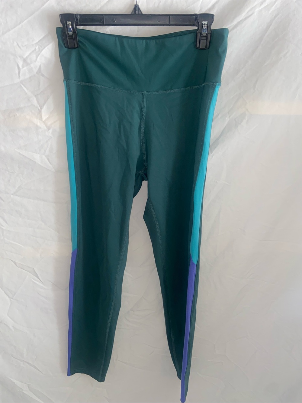 Cycle house Colorblock High-Waist Leggings - Teal, Aqua & Purple ladies large